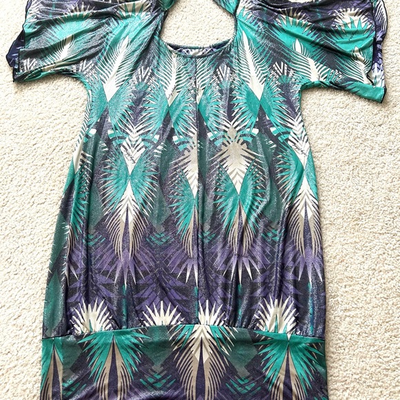 Baby Phat Green and Purple Bubble Style Dress - Picture 3 of 4